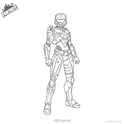 Free printable UNSC Spartan 02 Coloring Page - Free PDF Printable Fortnite Coloring Sheets coloring page